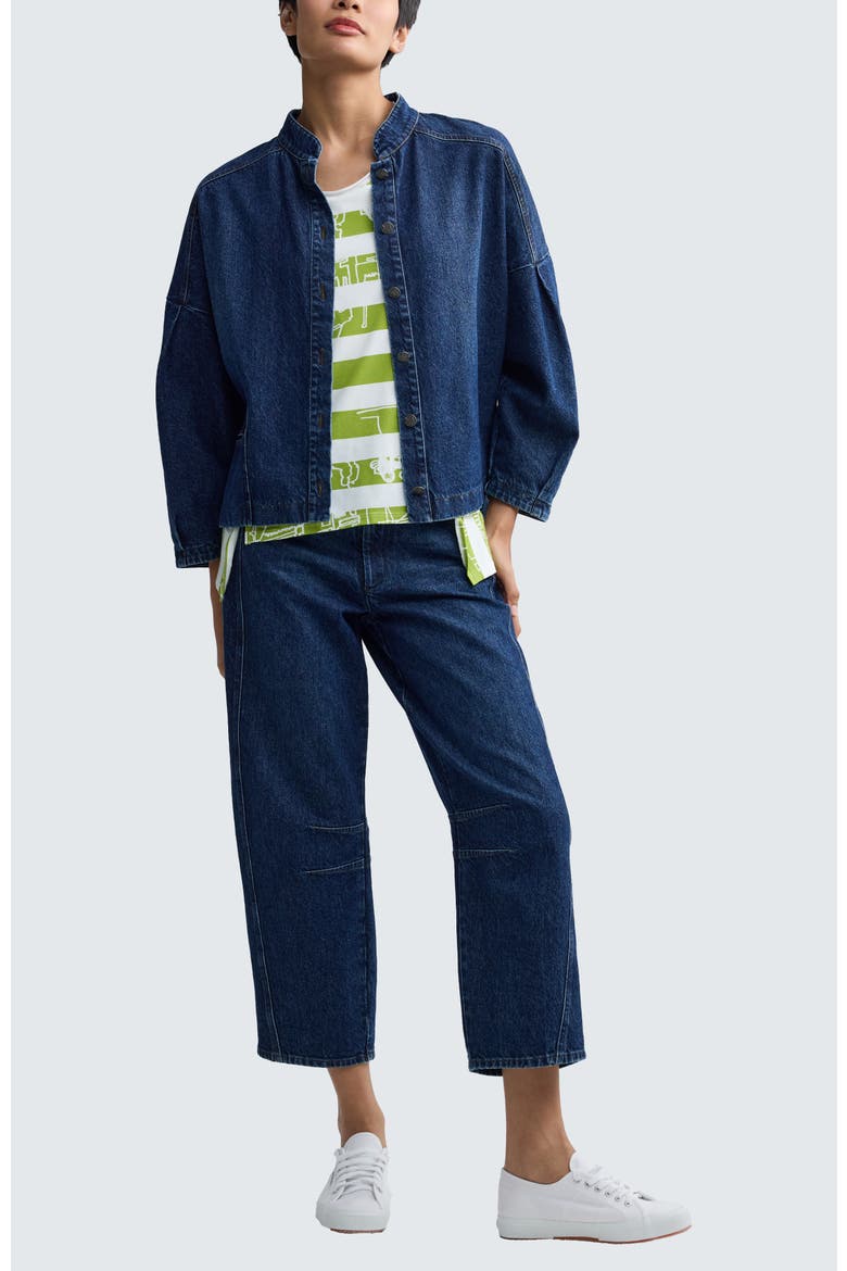 Jada Structured Denim Jacket, Alternate, color, Indigo Denim