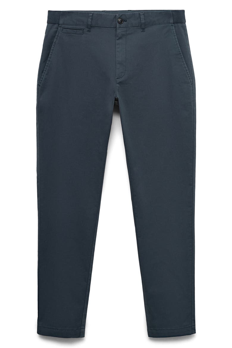 Prato Crop Tapered Stretch Cotton Chinos, Alternate, color, INDIGO BLUE
