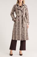 Rebecca Minkoff Animal Print Longline Trench Coat