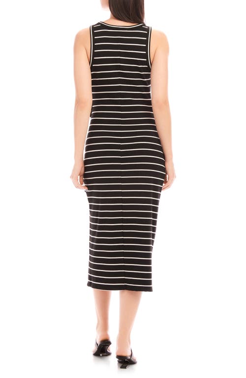 Shop Fifteen Twenty Maddie Side Knot Midi Dress In Stripe