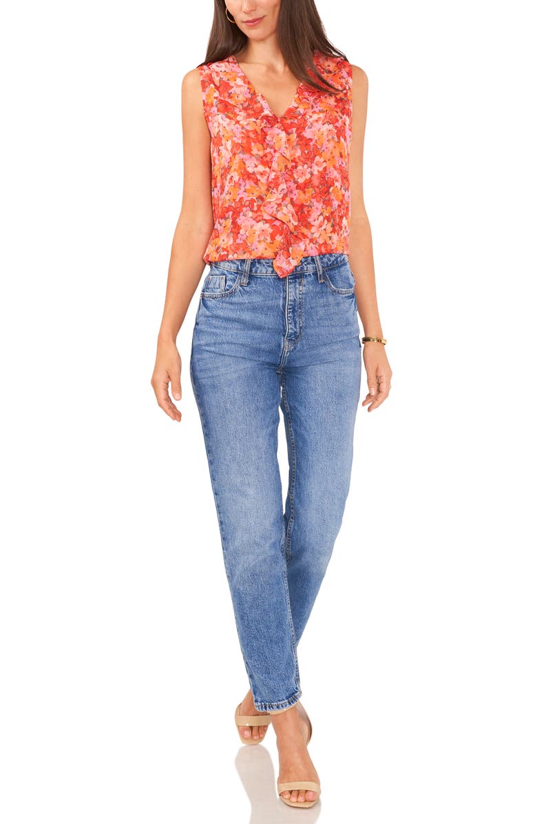 Vince Camuto Watercolor Print Sleeveless Top, Alternate, color, 