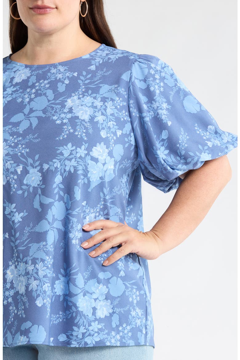 Borage Puff Sleeve Top, Alternate, color, TONAL-BLUE-MULTI