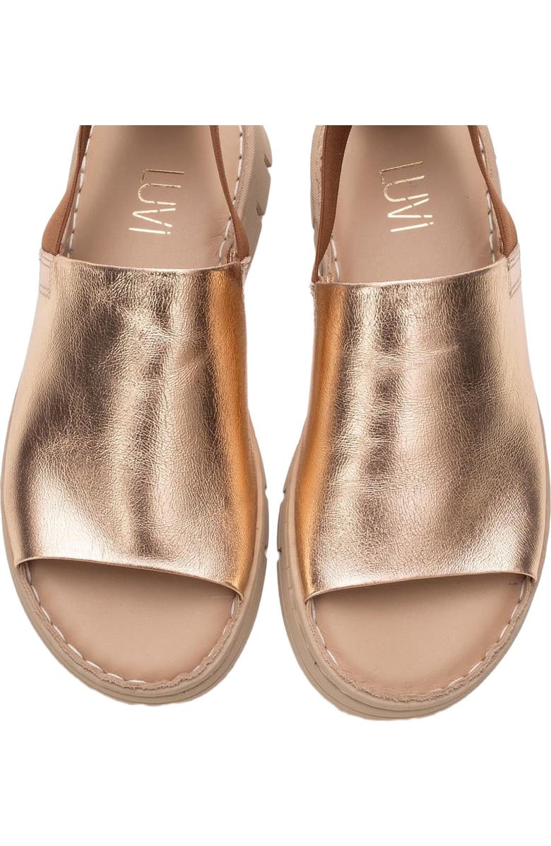 Forever & Always Shoes Londoi Elastic Strap Leather Sandal, Alternate, color,