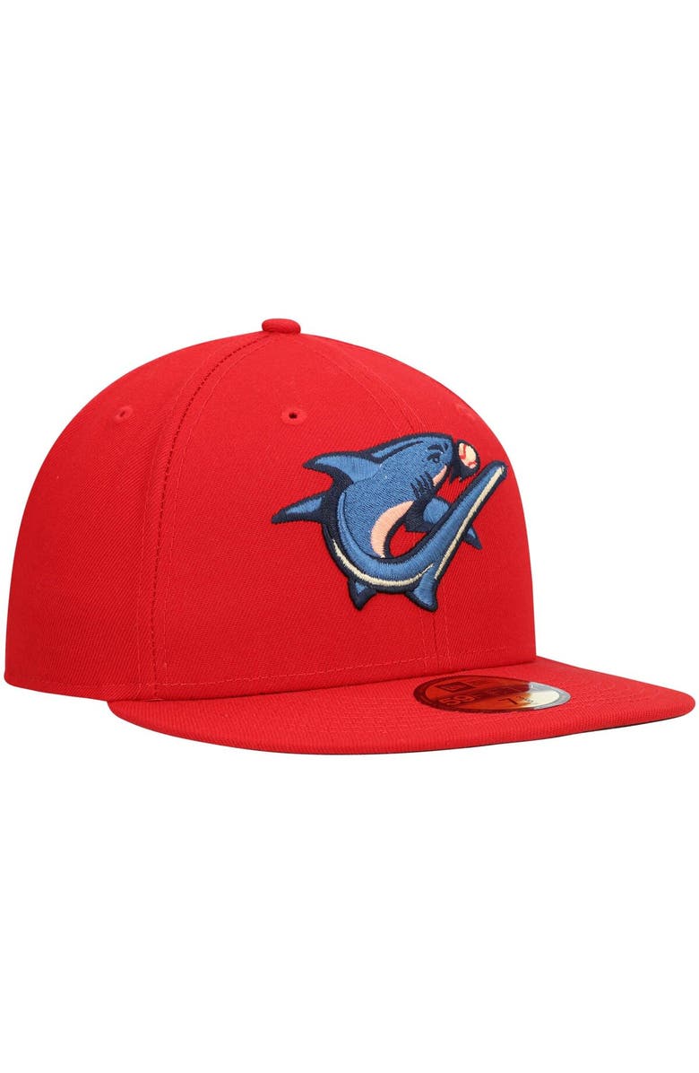 New Era Men's New Era Red Clearwater Threshers Home Authentic Collection 59FIFTY Fitted Hat, Alternate, color,