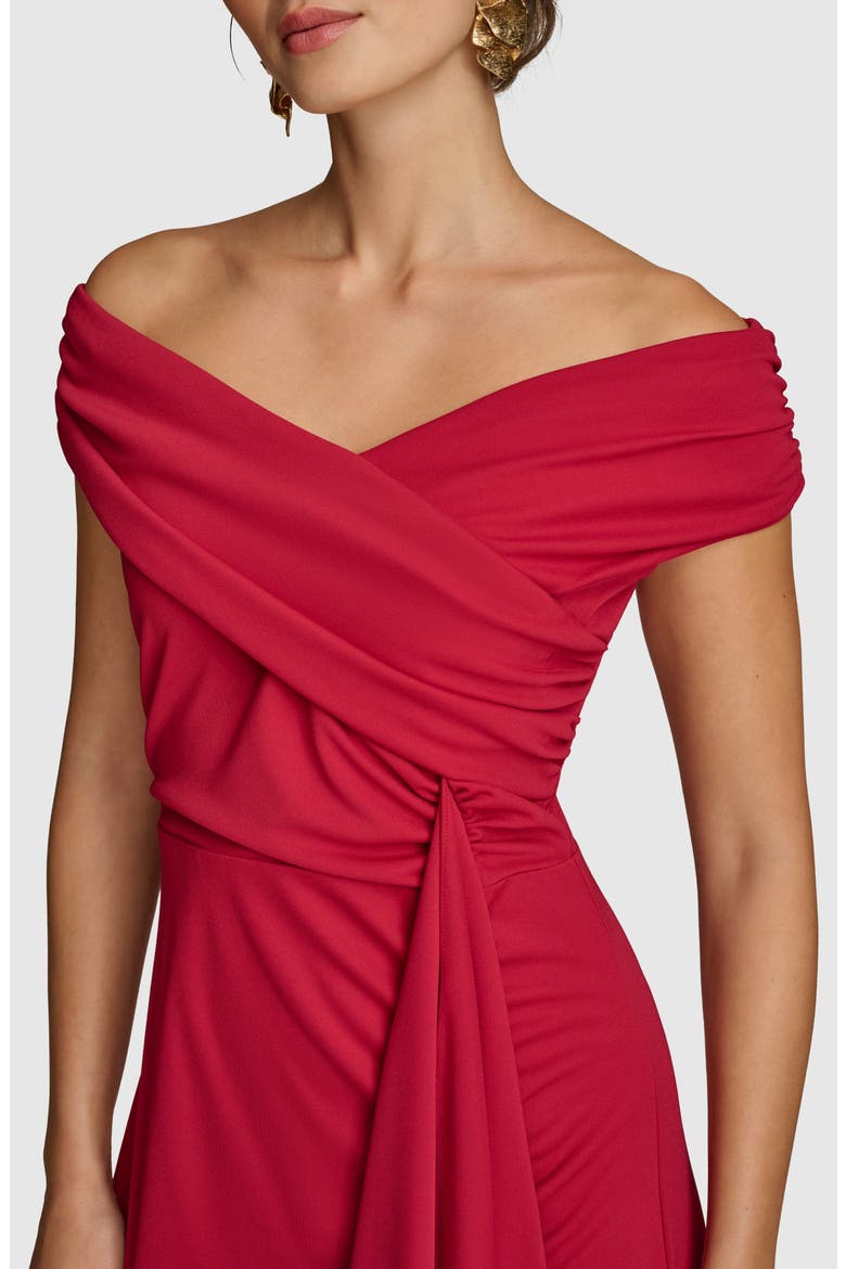 Ruffle Detail Off the Shoulder Gown, Alternate, color, METROPOLITAN