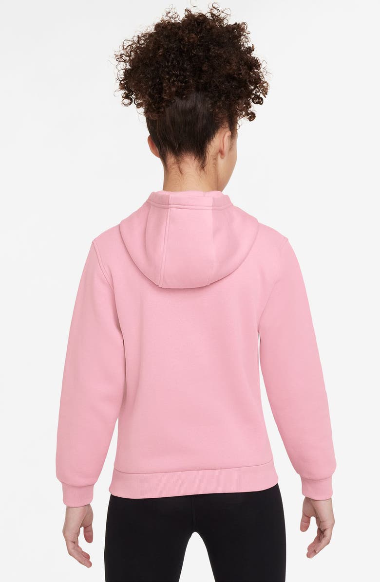 Nike Kids' Sportswear Club Fleece Hoodie, Alternate, color, Med Soft Pink/ White
