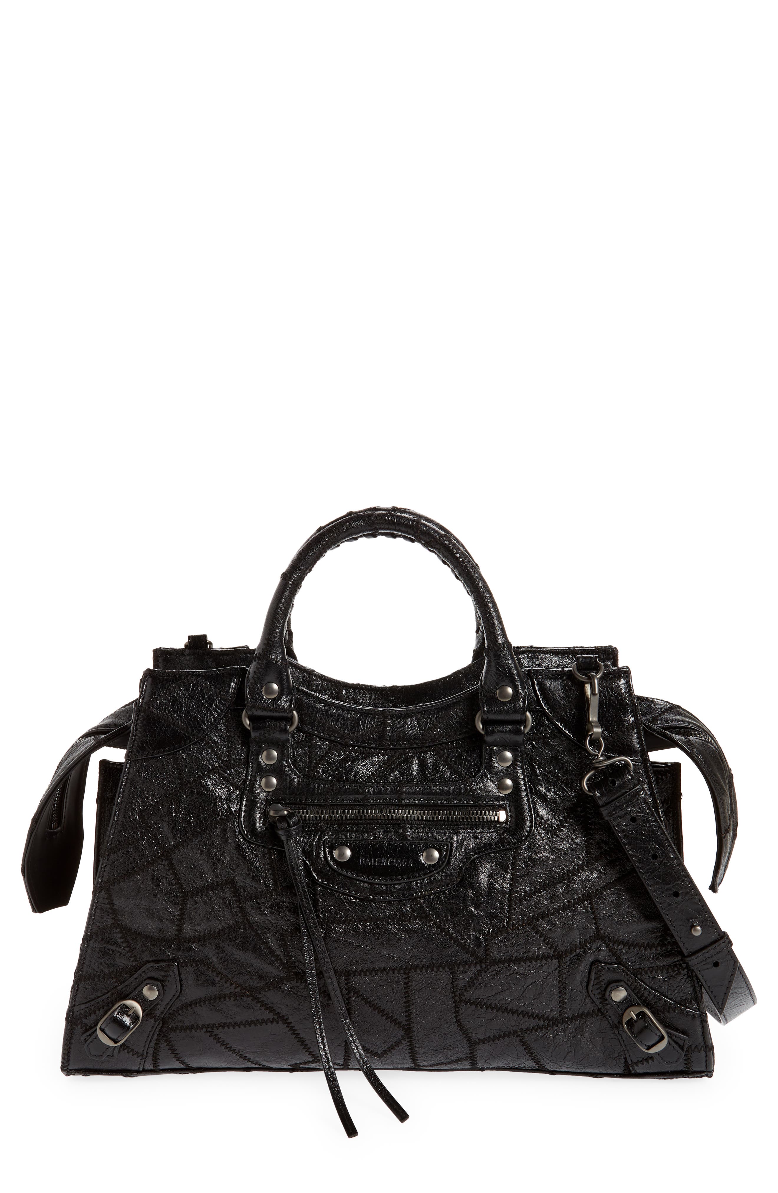 Balenciaga Patchwork Neo Classic City Leather Top Handle Bag, Main, color, 