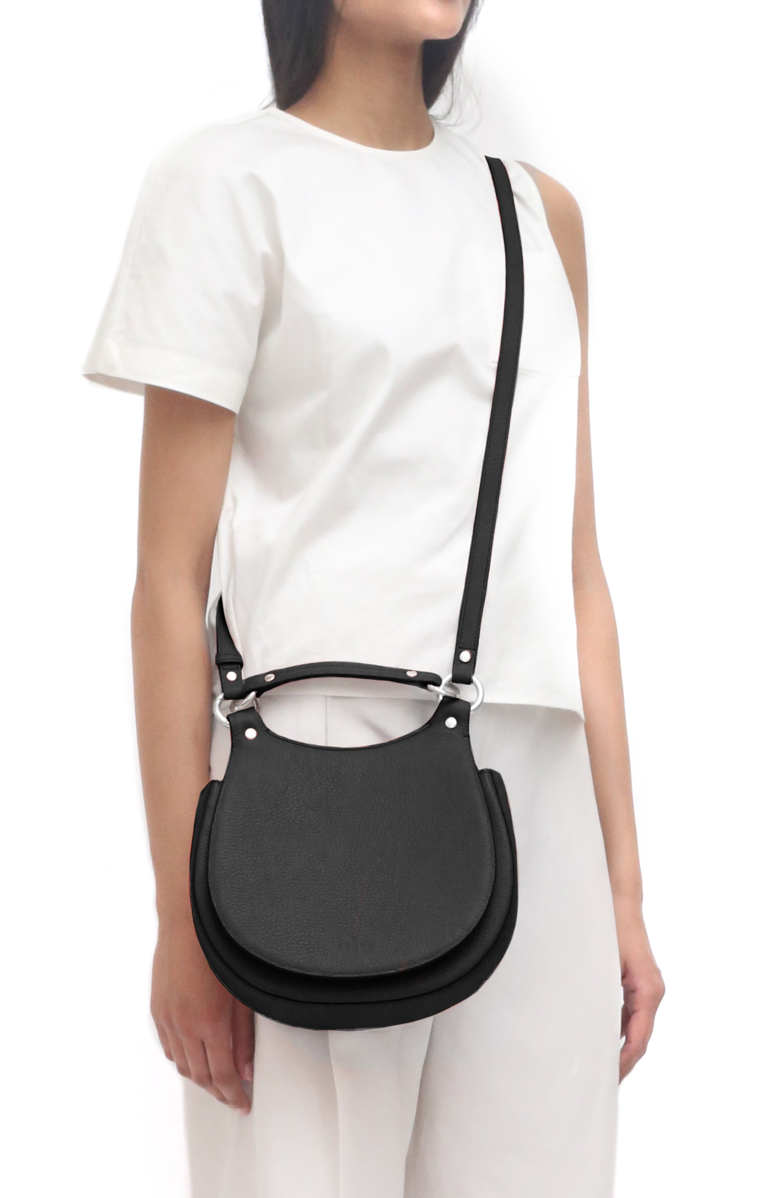 behno Mini Tilda Leather Saddle Bag, Alternate, color, 