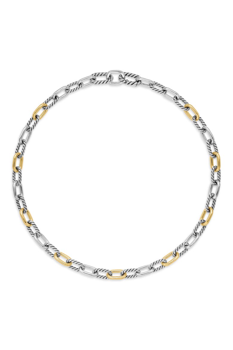 DY Madison® Sterling Silver & 18K Yellow Gold Chain Necklace, 8.5mm, Alternate, color, STERLING SILVER WITH 18K GOLD