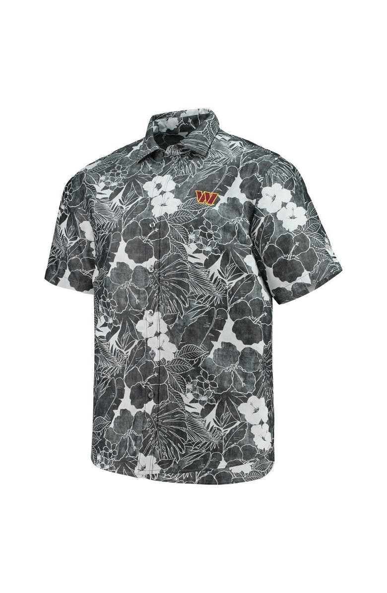 Tommy Bahama Men's Tommy Bahama Black Washington Commanders Coconut Point Playa Floral IslandZone Button-Up Shirt, Alternate, color, Black