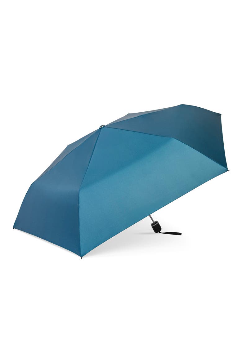 Super Slim Auto Open Compact Umbrella, Main, color, CADET