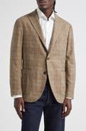 Boglioli K-Jacket Tan Glen Check Wool Sport Coat