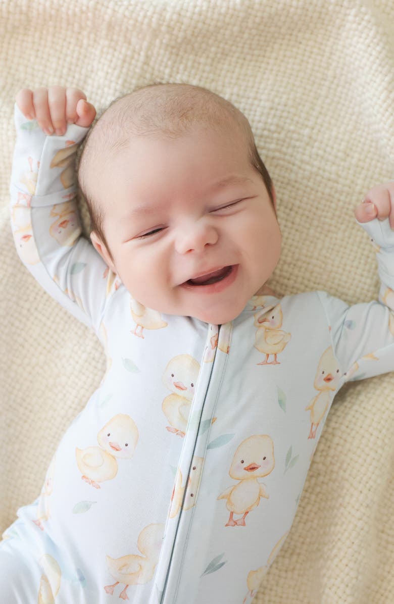 Posh Peanut Edwin Convertible Zip Footie, Alternate, color, Blue