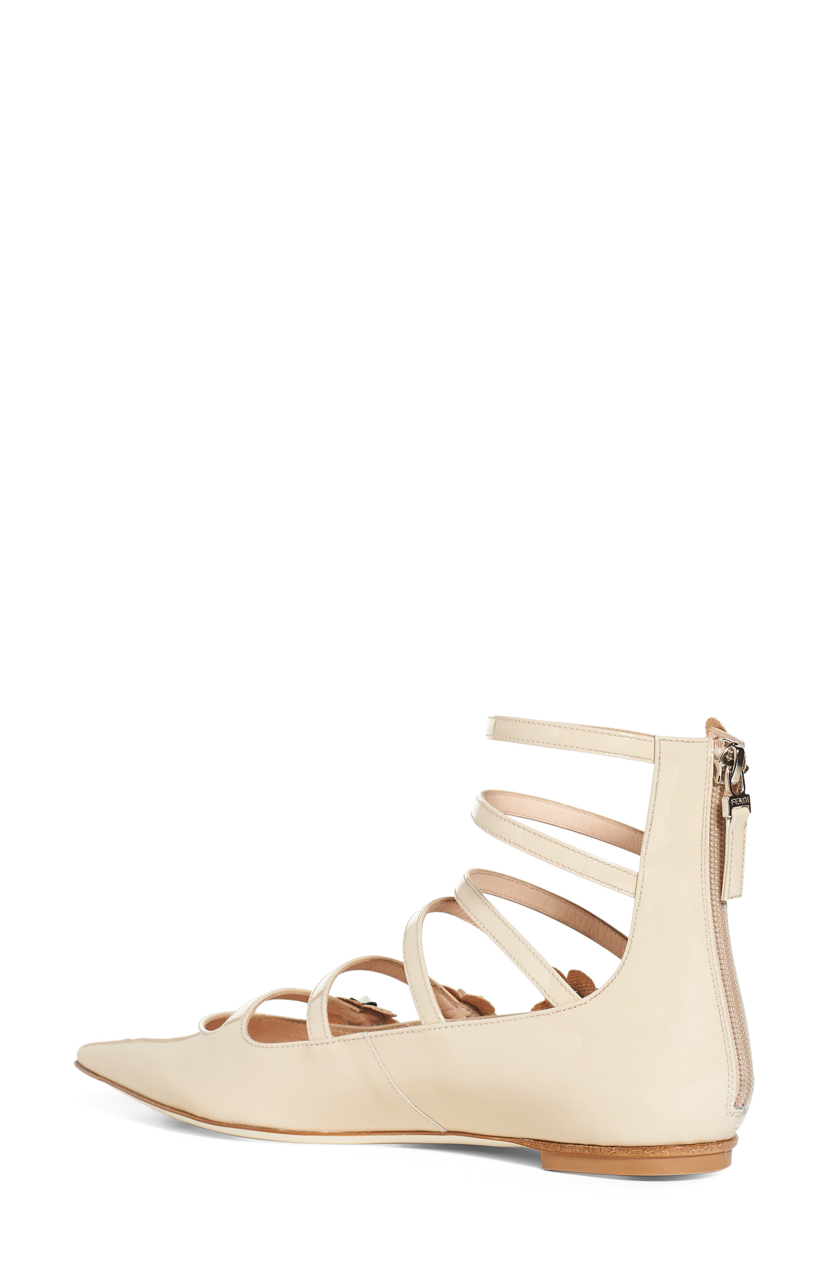 Fendi 'Flowerland' Strappy Flat, Alternate, color, 