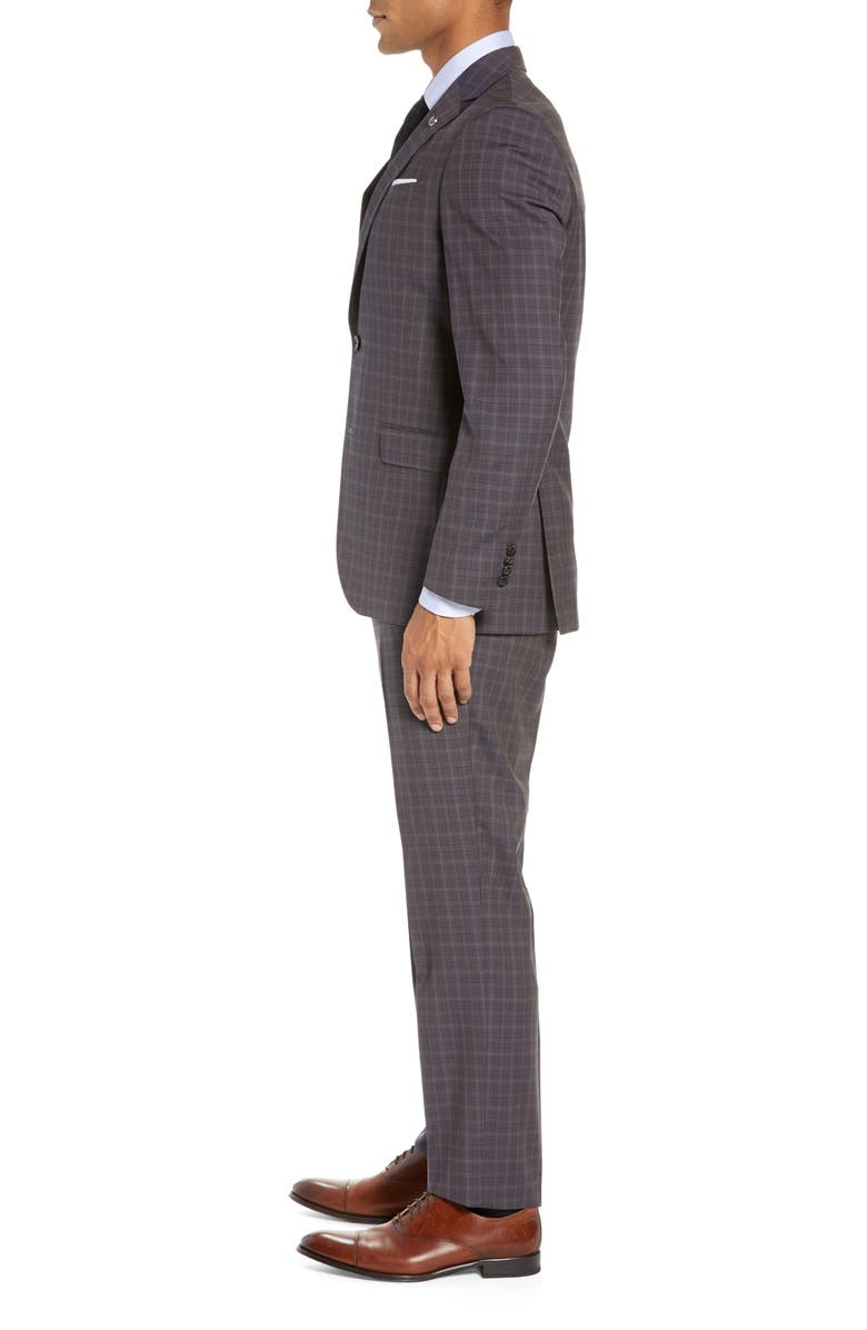 Ted Baker London Jay Trim Fit Plaid Wool Suit, Alternate, color, 
