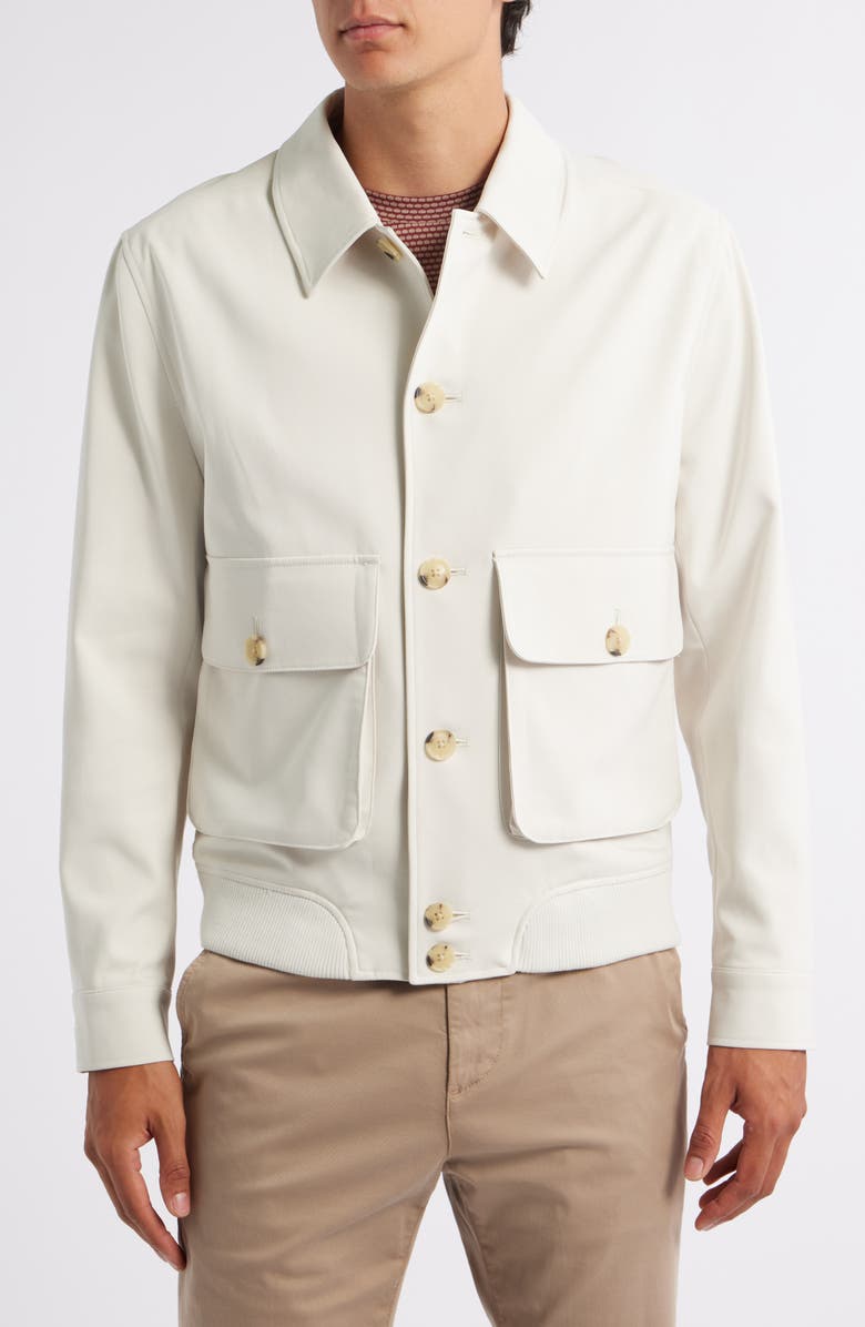 Reiss Barry Cotton Blend Jacket, Alternate, color, Light Stone