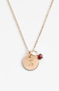 Nashelle 14k-Gold Fill & Semiprecious Birthstone Zodiac Mini Disc Necklace