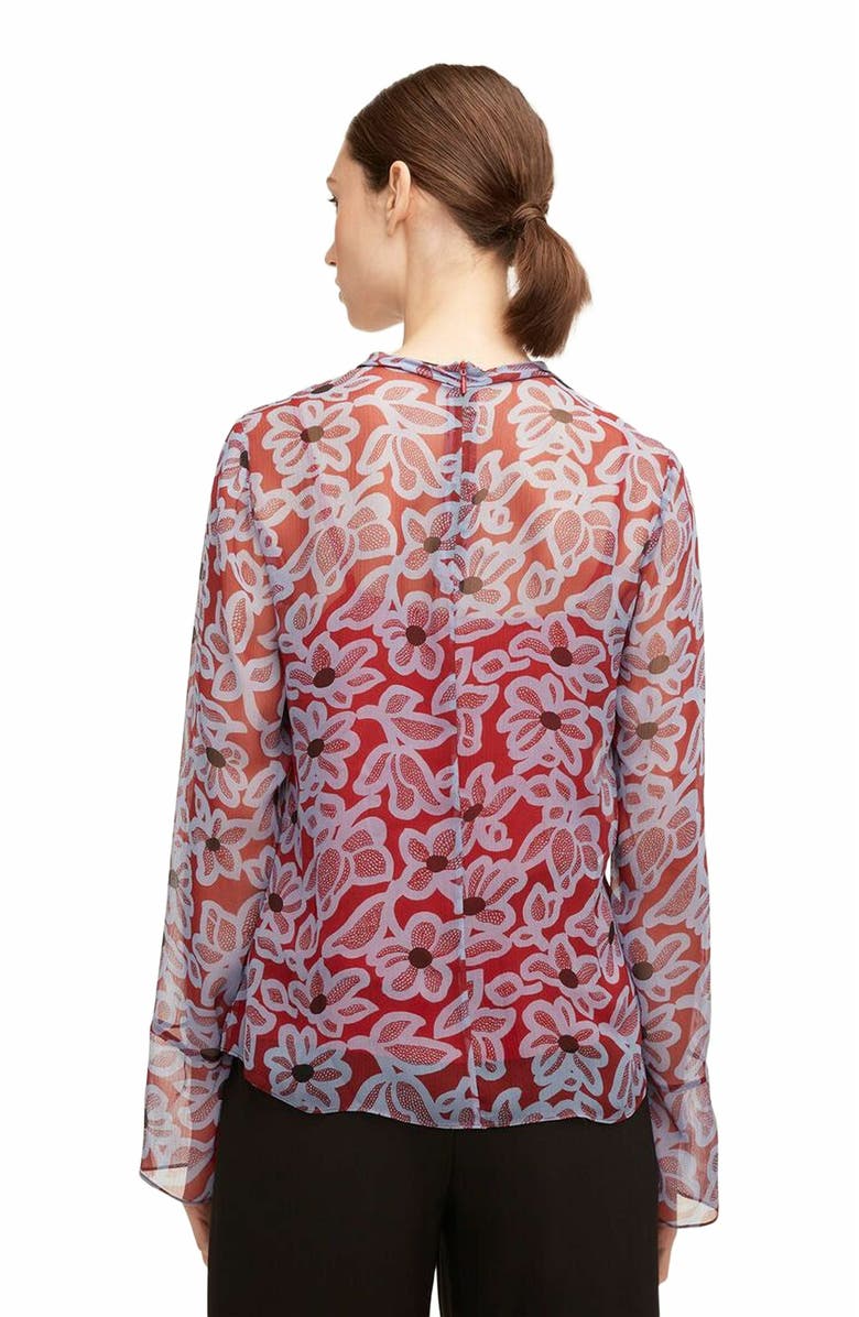 Rebecca Taylor Vera Fleur Mock Neck Shell Blouse, Alternate, color, Vera Fleur Cherry Combo