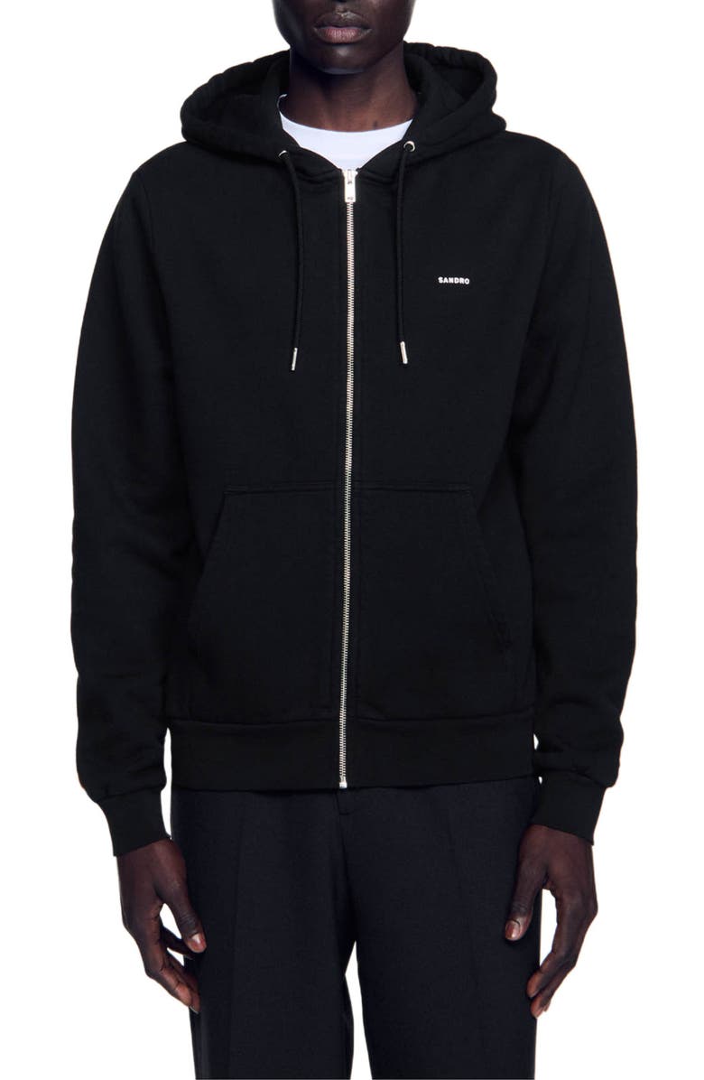 SANDRO Fleece hoodie, Main, color, 