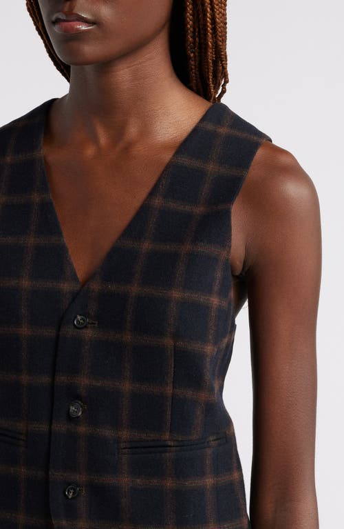 Wyeth Caldwell Plaid Wool Blend Button-up Vest In Multi