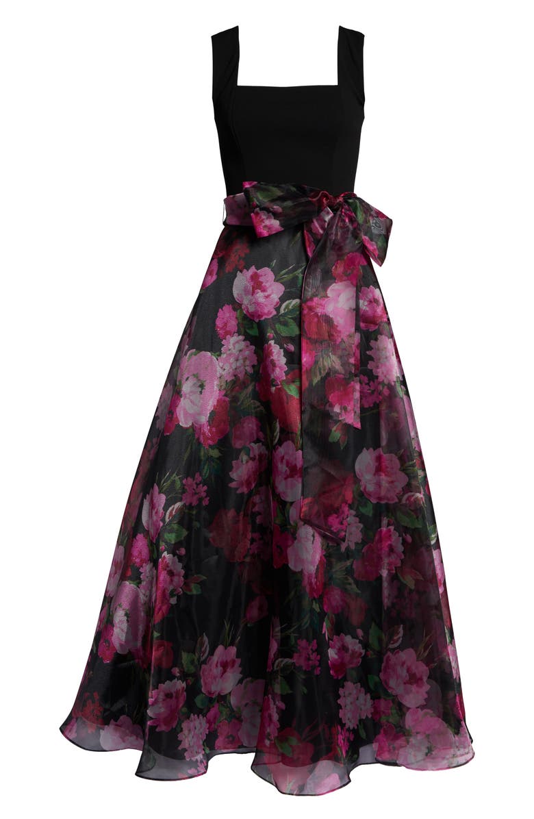 Eliza J Floral Organza Gown, Alternate, color, 
