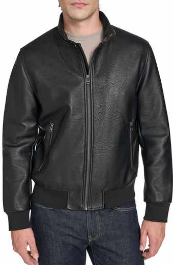 Cole Haan Signature Faux Leather Bomber Jacket