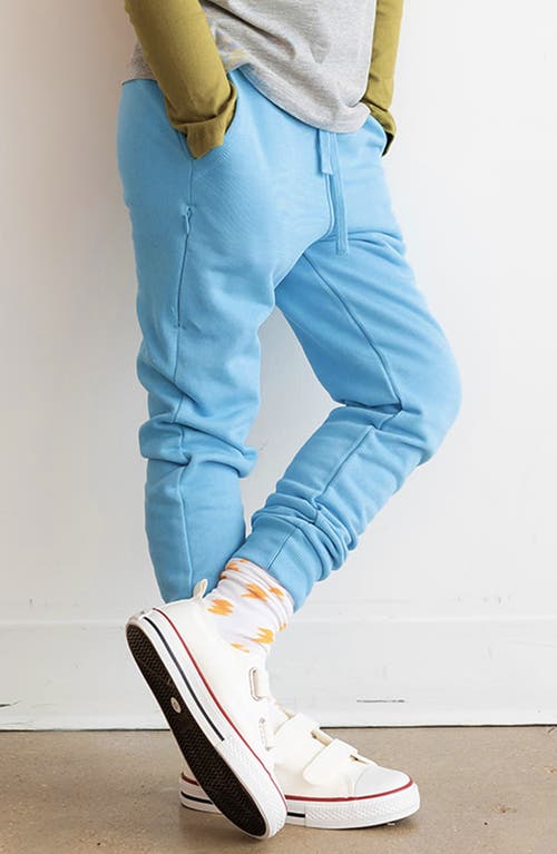 Mightly Organic Cotton Fleece Pocket Joggers In Blue