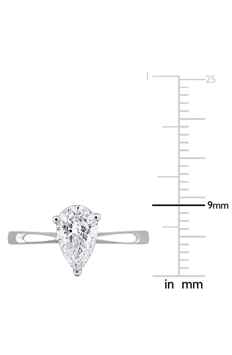 Created Forever Pear Cut Lab Grown Diamond Solitaire Ring, Alternate, color, 