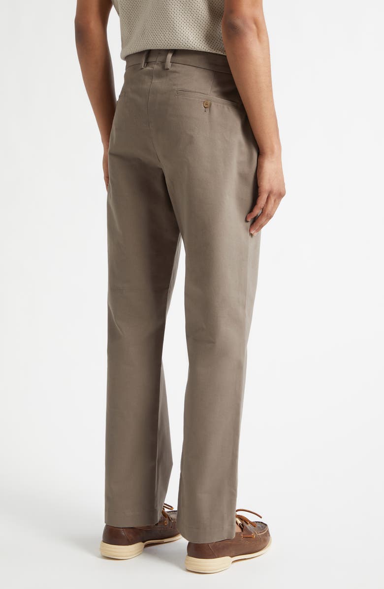 Sunspel Cotton Drill Trousers, Alternate, color, Dark Stone