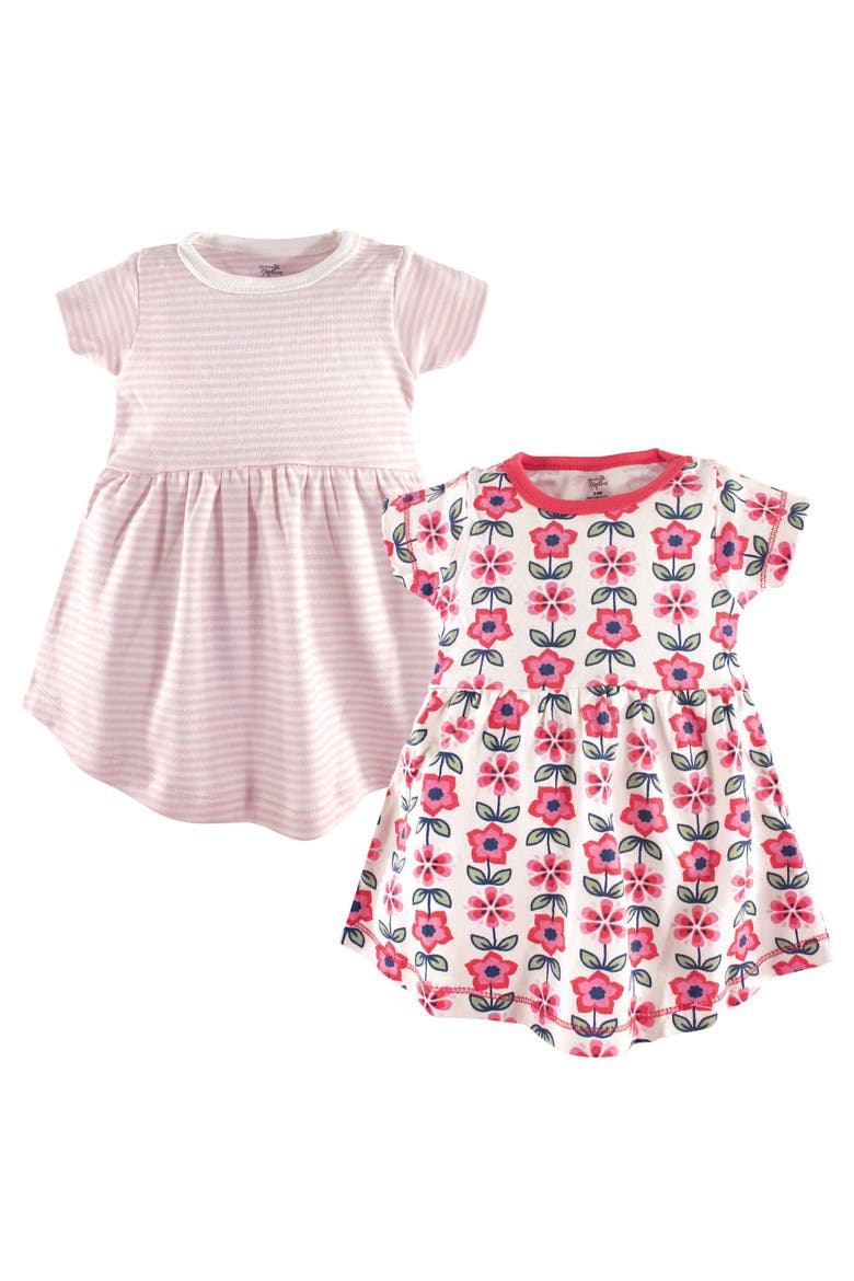 Organic Cotton Short-Sleeve and Long-Sleeve Dresses, Main, color, Flower