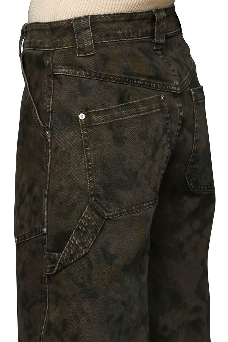 High Waist Barrel Jeans, Alternate, color, FLOWER CAMO