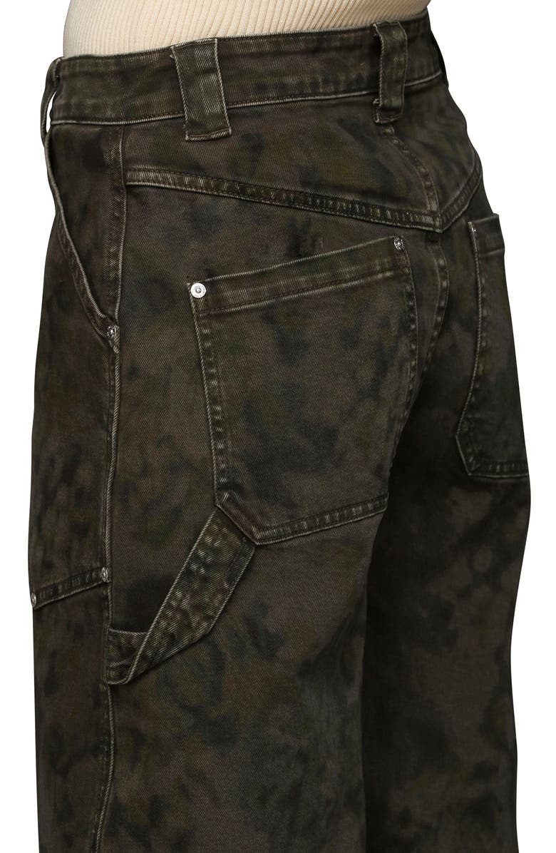 Avec Les Filles High Waist Barrel Jeans, Alternate, color, Flower Camo
