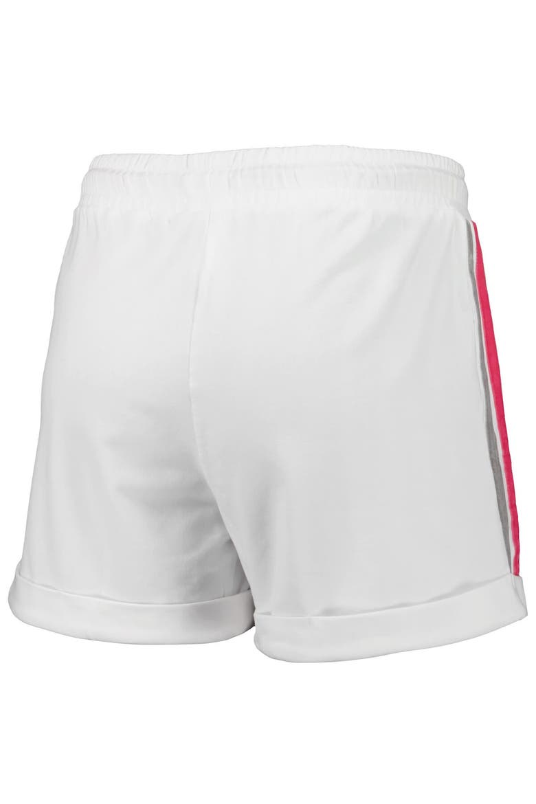 Women's Lusso White/Pink Phoenix Suns Melody Cuffed Tri-Blend Shorts, Alternate, color, White