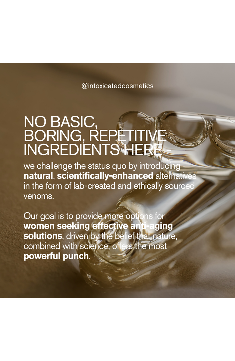 Intoxicated Cosmetics Snail Serum + Mini Snail Serum | Full Size 1 fl oz/ 30 ml
Travel Size 0.17oz/5ml |Hydrating
Anti-Aging Skincare Treatment with Vegan Snail Venom Peptide
Vegan Snail Mucin, Alternate, color, NO COLOR