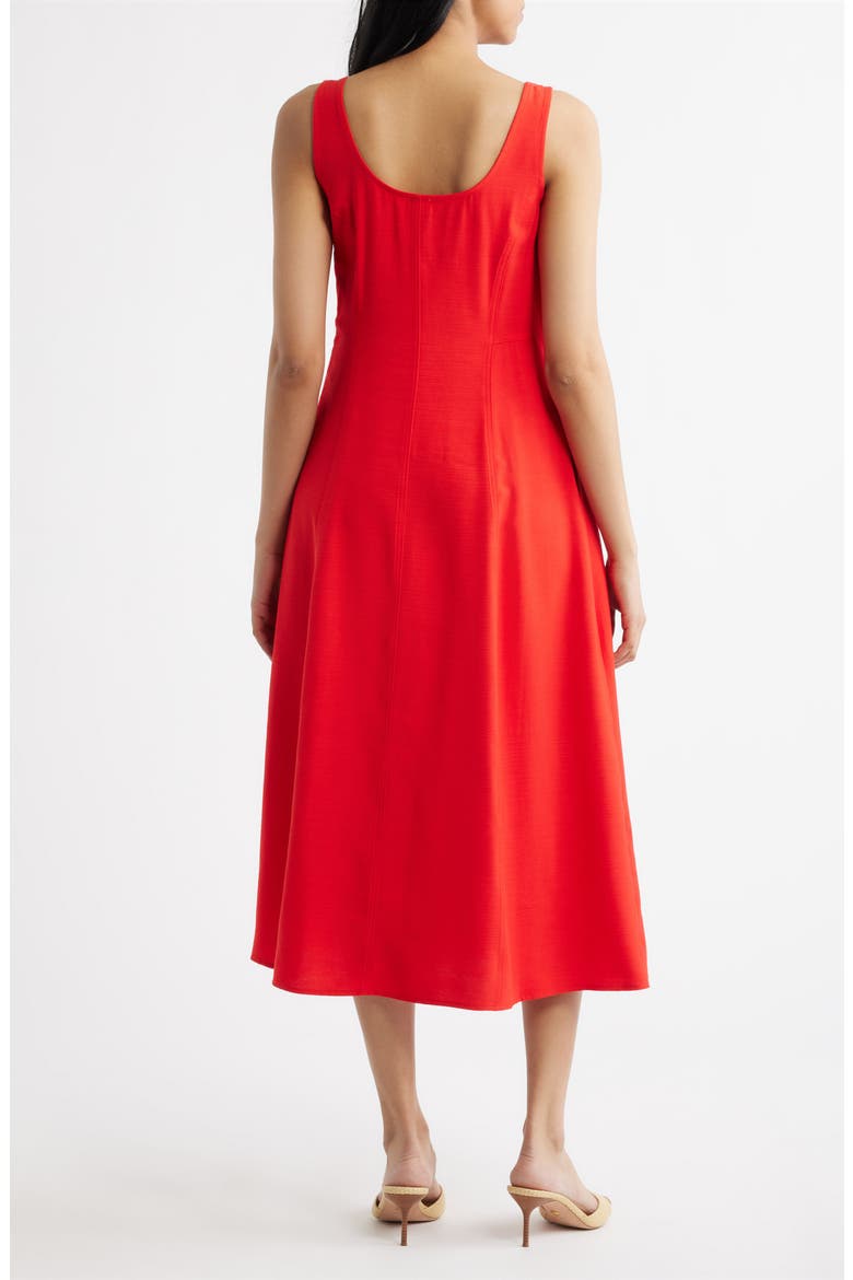 Button Detail Tank Midi Dress, Alternate, color, BEGONIA RED