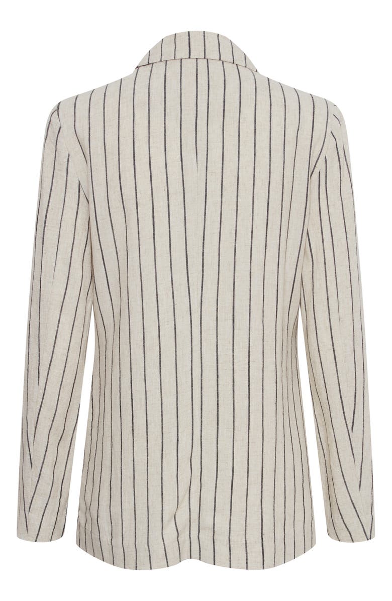 B.YOUNG Johanna Blazer, Alternate, color, Linen Black Stripe