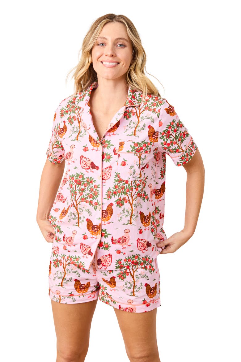 Short PJ Set, Alternate, color, Ballet Pink