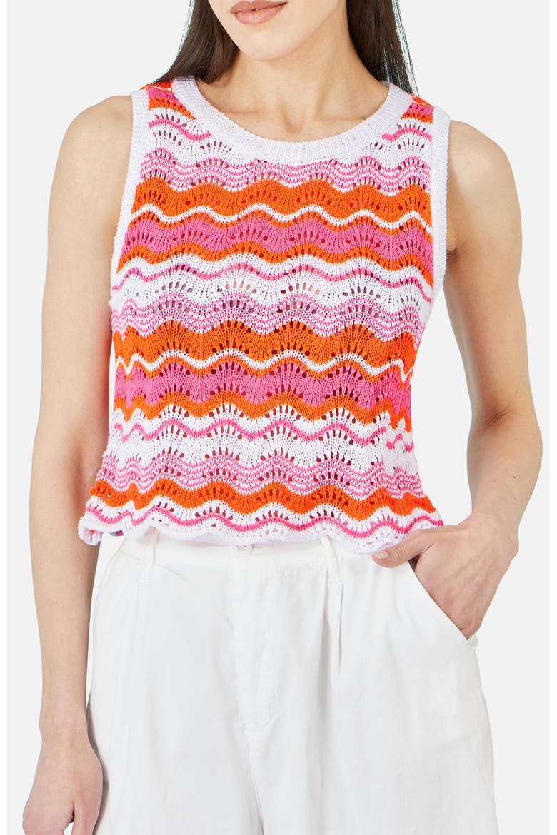 Stripe Crochet Stripe Vest Top, Alternate, color, Multi