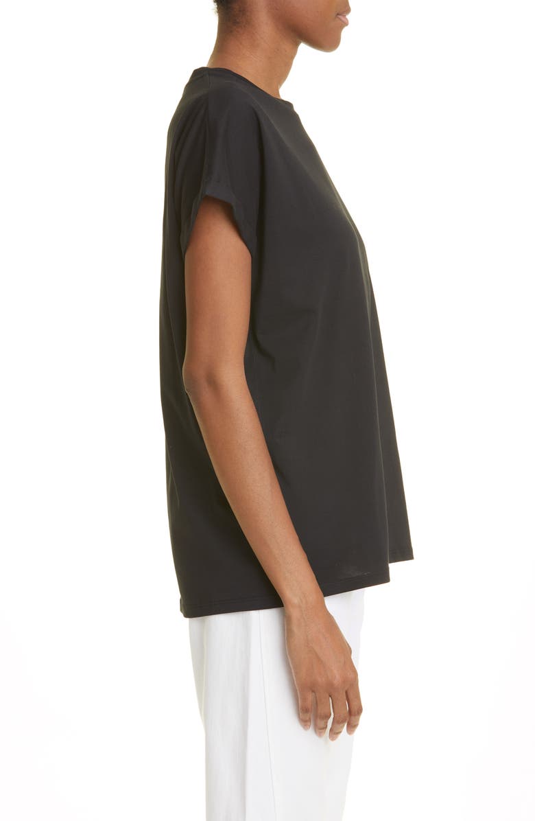 Balmain Flocked Logo Cotton Graphic T-Shirt, Alternate, color,