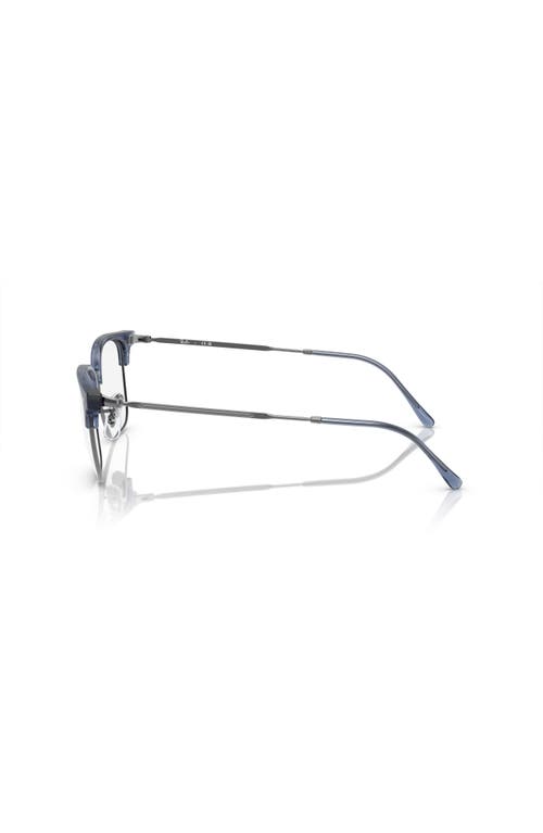 Ray Ban Ray-ban 51mm Square Optical Glasses In Blue
