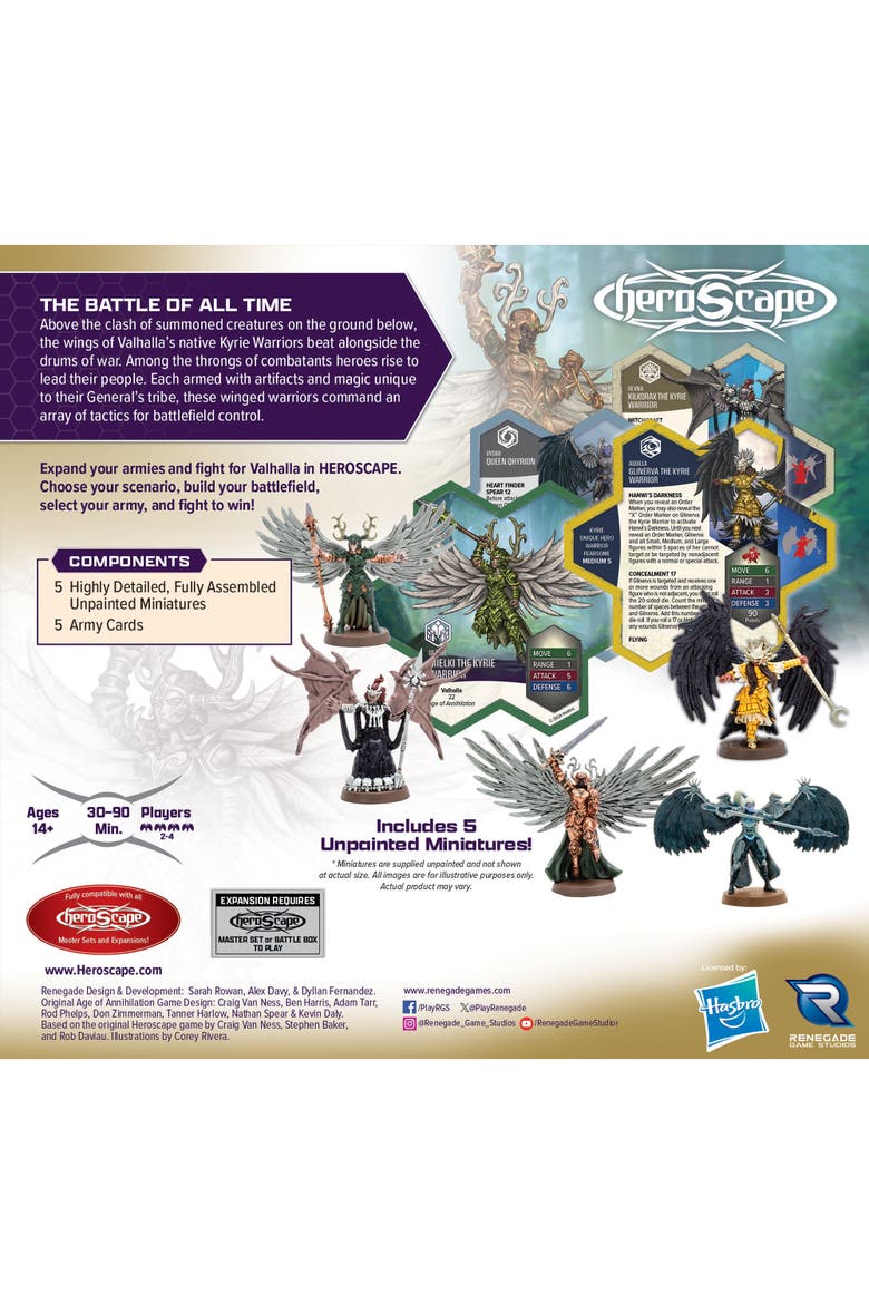 Heroscape Revna's Rebuke Kyrie Warriors Army Expansion Ages 14+, Alternate, color, Multicolored