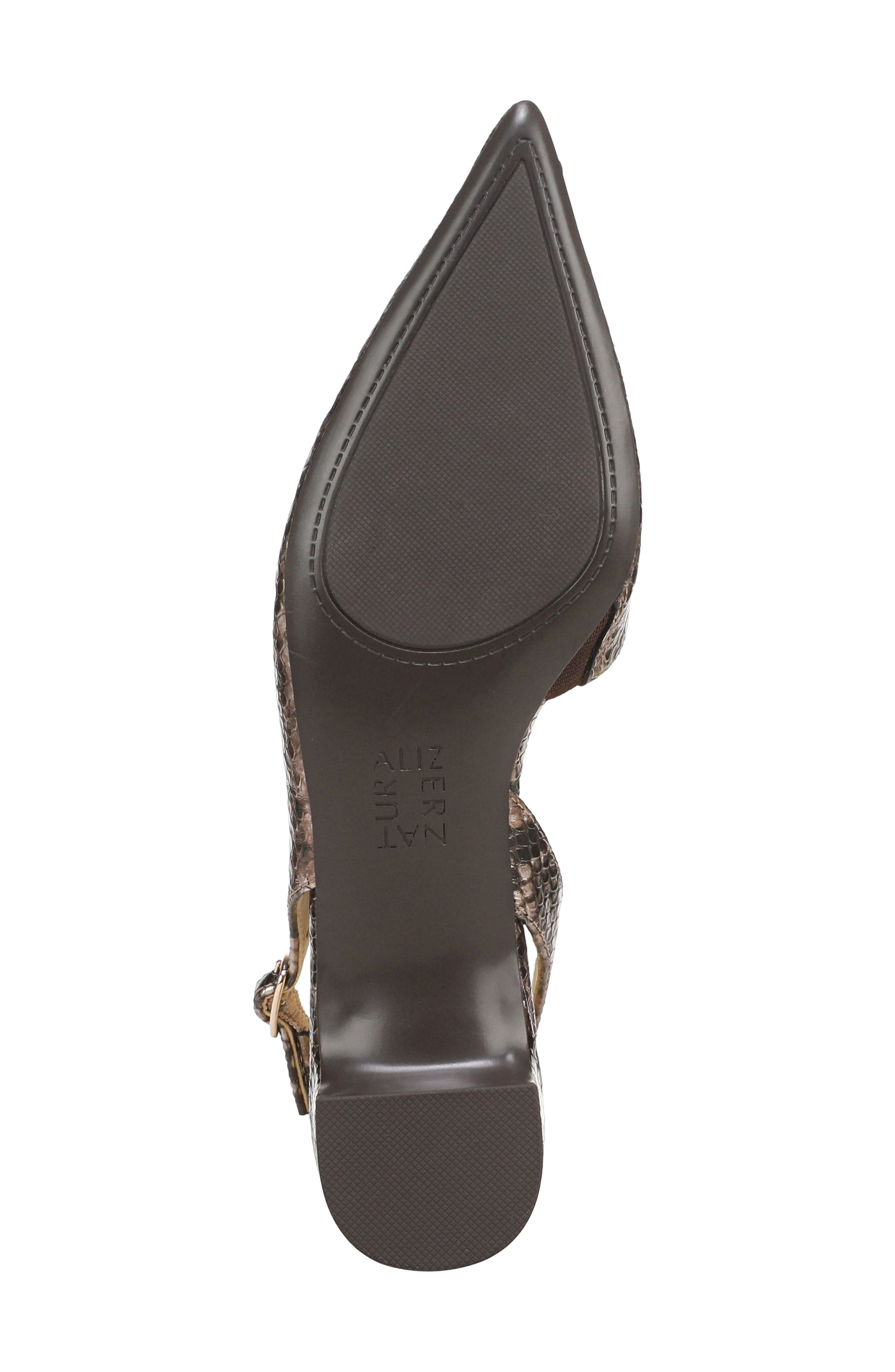 Rhett Pointed Toe Slingback Pump, Alternate, color, OLD GOLD LEATHER
