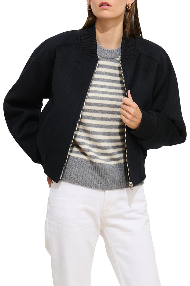 Bowery Street Wool Jacket, Main, color, NAVY