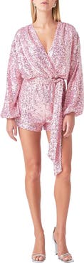 Endless Rose Long Sleeve Sequin Romper