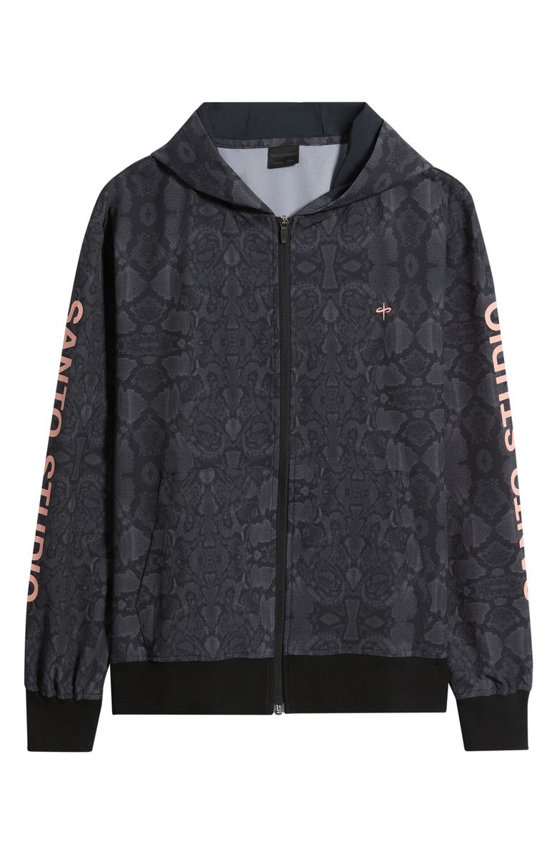 SANTO STUDIO Verona Tech Snakeskin Print Zip-Up Jacket, Alternate, color, Snakeskin