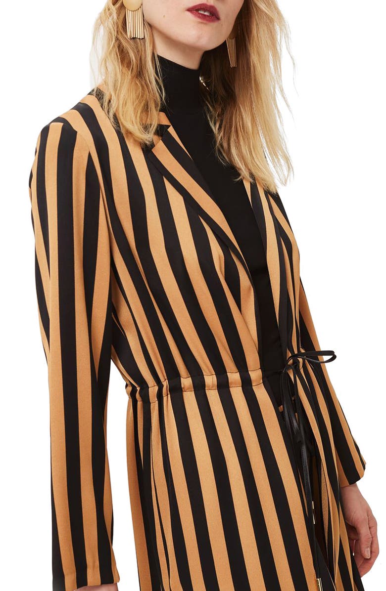 Topshop Stripe Duster Jacket, Main, color, 