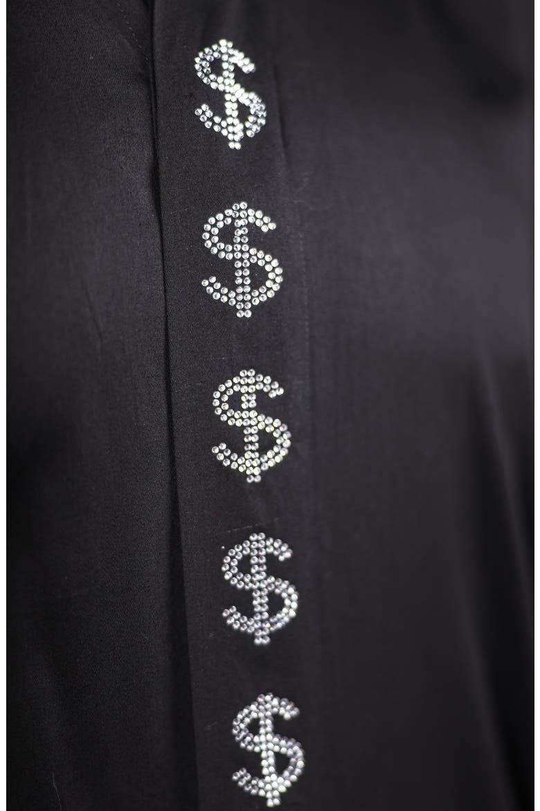 Stone Dollar Button-Up Shirt, Alternate, color, BLACK