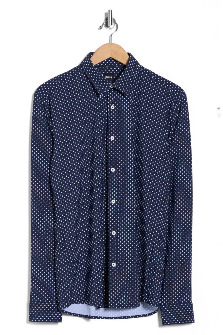 Roan Kent Long Sleeve Button-Up Shirt, Alternate, color, NAVY