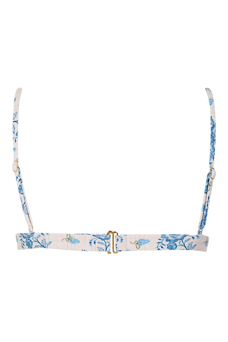 Lisa Rose Detail Triangle Bikini Top, Alternate, color, MULTICOLOR