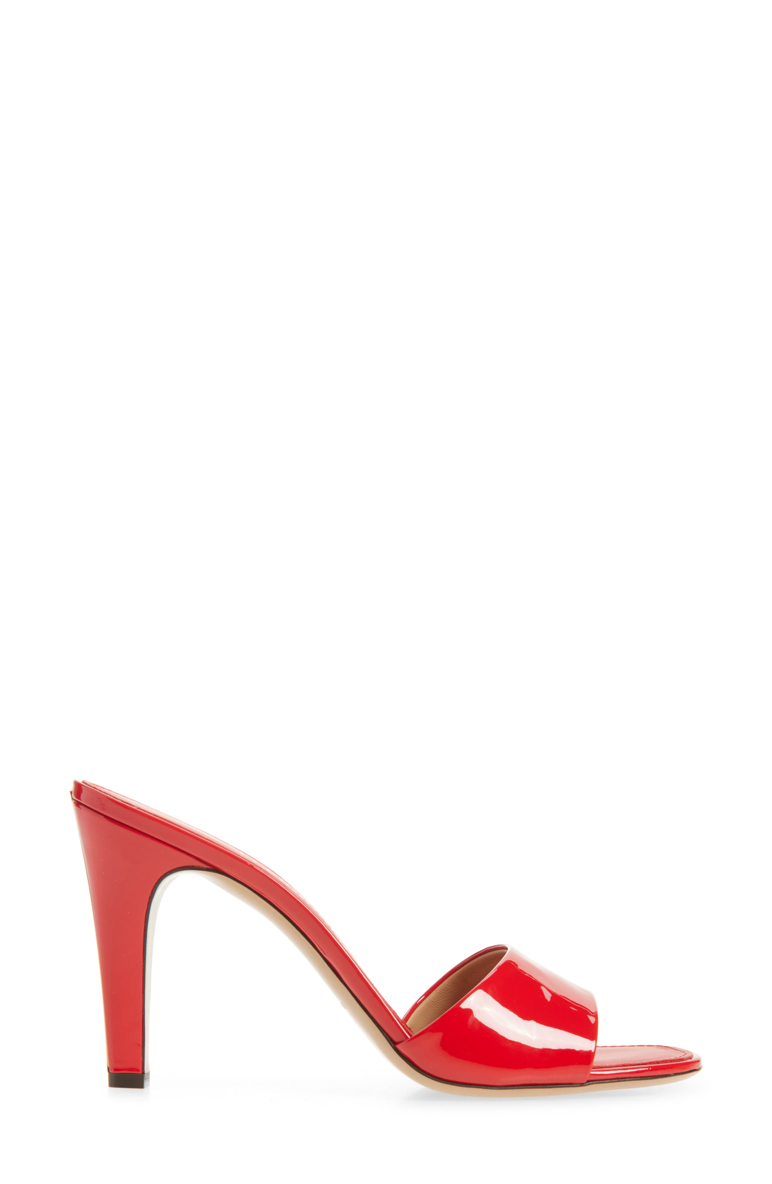 FERRAGAMO Tatiana Slide Sandal, Alternate, color, Flame Red Biscotto Flame Red